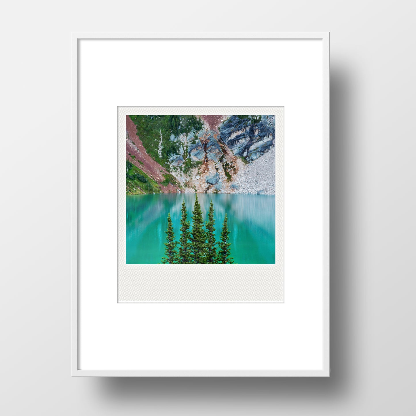Imán Polaroid Metálico Lago Azul Glacial
