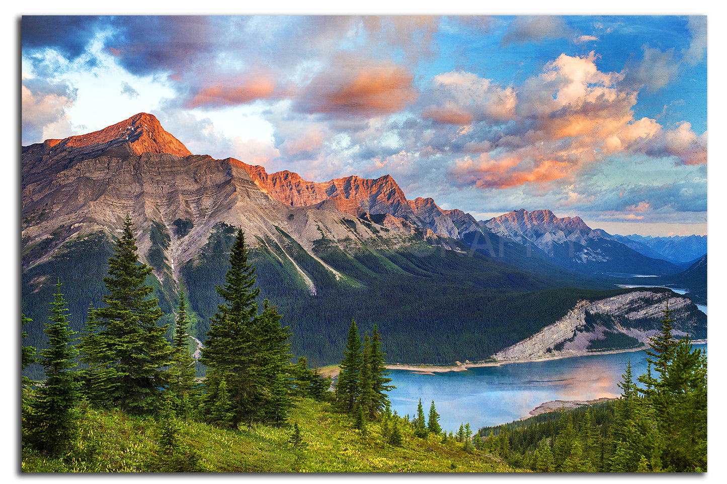 Amanecer en Kananaskis<br> Alberta Canadá<br> Archivo de edición limitada<br> Impresión cromogénica de bellas artes