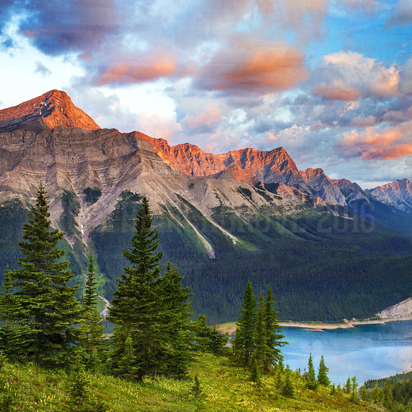 Kananaskis Country Sunrise over Spray Lakes<br> Archival Fine Art Chromogenic Print