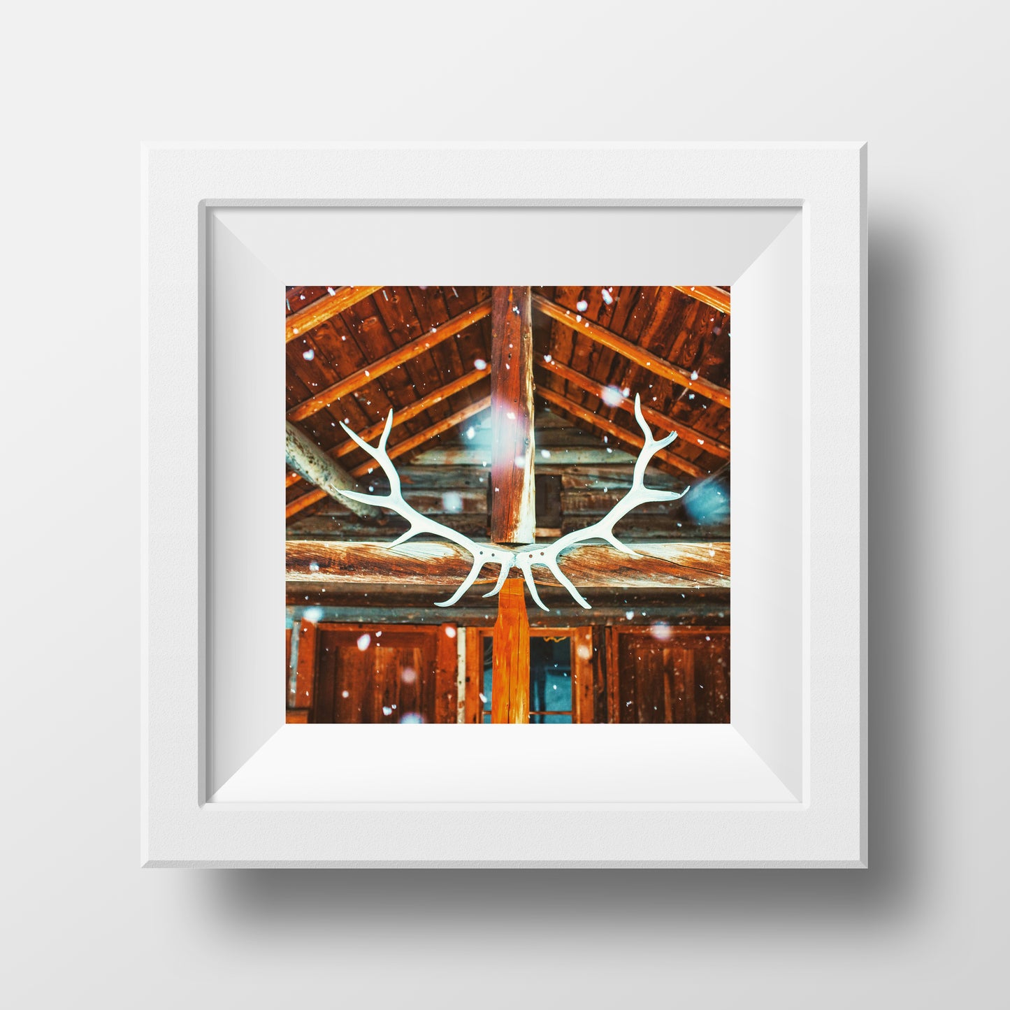 CLEARANCE 5x5" Print <br>Banff Backcountry Lodge<br> Metallic Finish