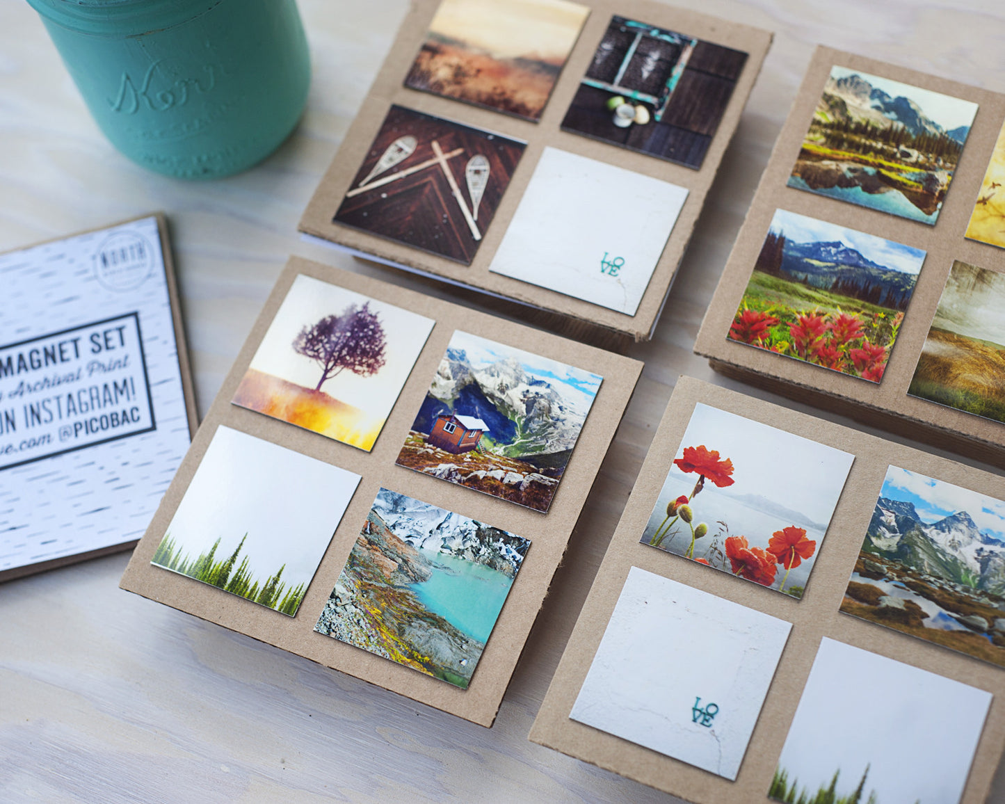 Metallic Mini Magnet Set of 4 <br> Ocean Vibes No. 2