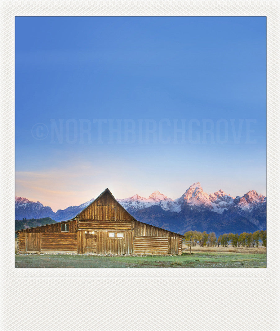 Discontinued<br> Metallic Polaroid Magnet <br>Grand Teton National Park