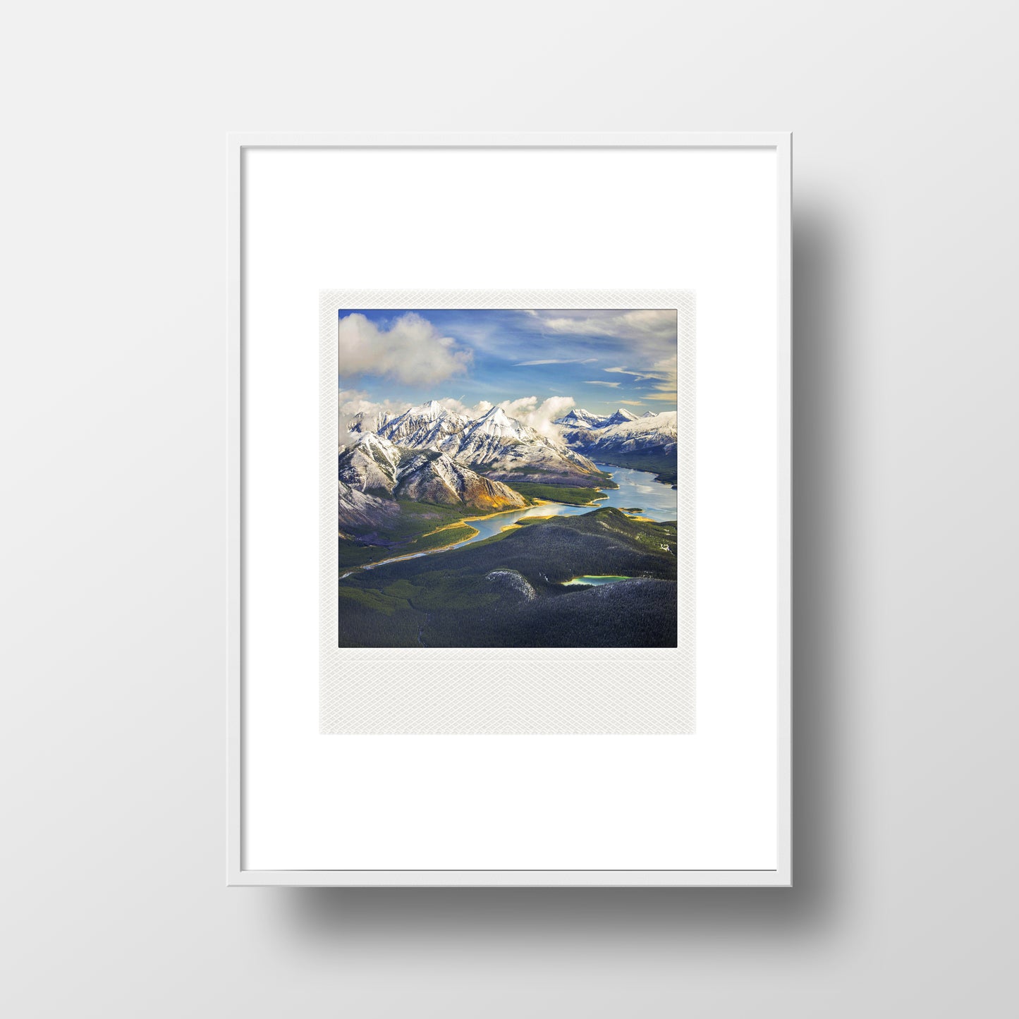 Imán Polaroid metálico<br> Kananaskis en otoño Spray Lakes