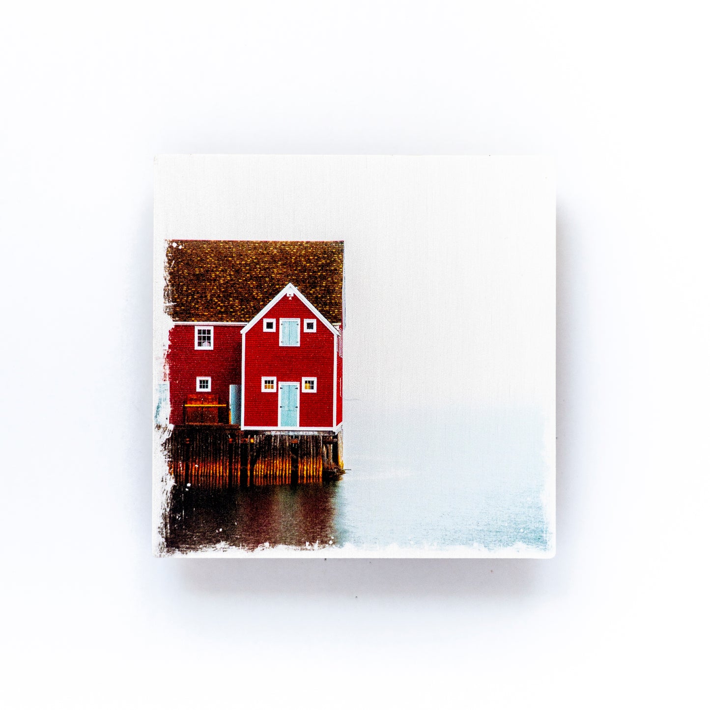 Posavasos con fotografía de madera de abedul de Terranova, Red Playhouse