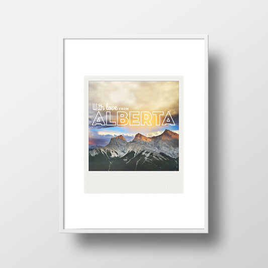 Metallic Polaroid Magnet <br> With Love from Alberta