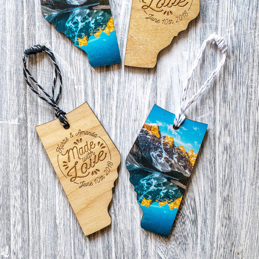 Made to Order Wooden Alberta Holiday Ornaments <br>Deposit Only