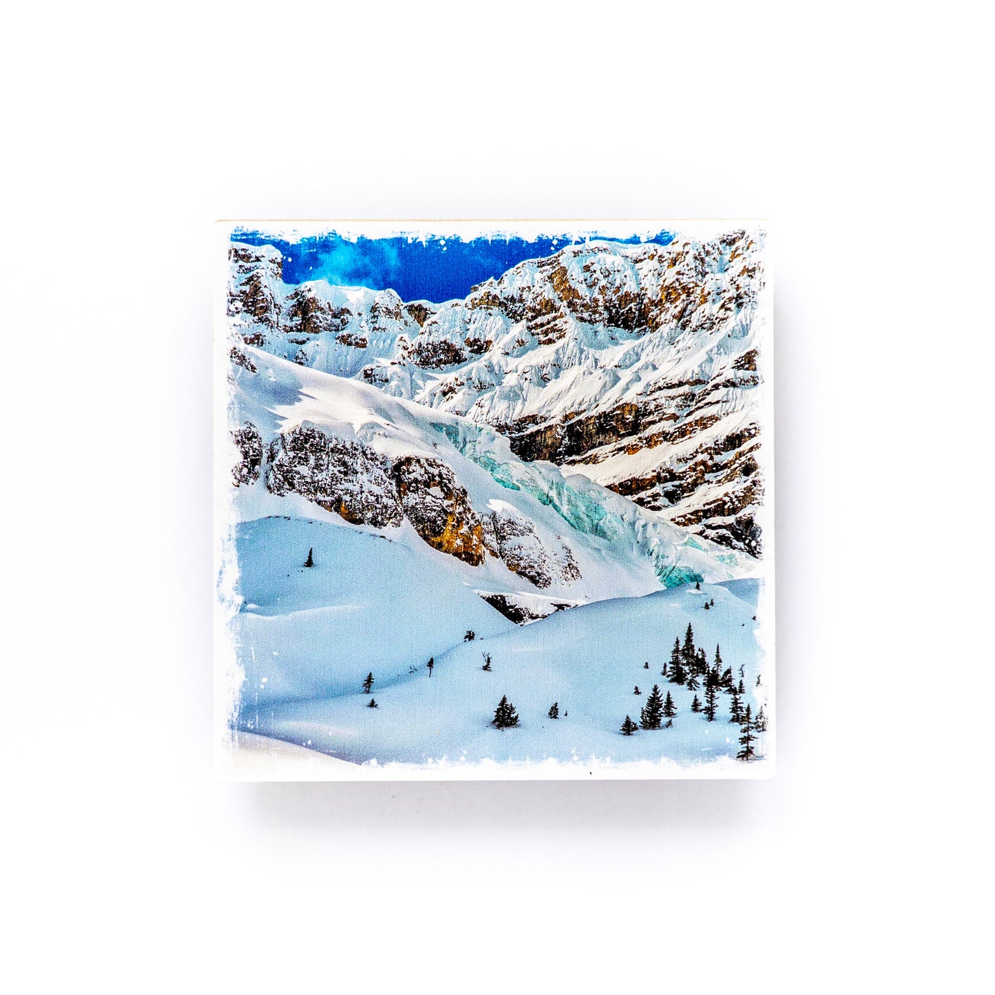 Canadian Rockies & Glaciers Kootenay National Park British Columbia Birch Wood Photo Coaster