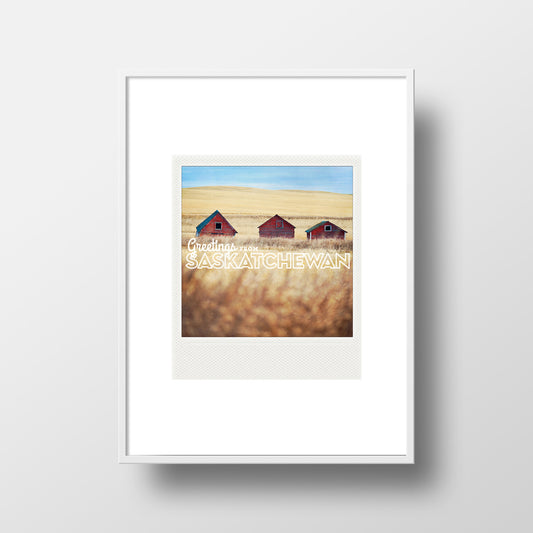 CLEARANCE <br>Metallic Polaroid Magnet <br>Greetings from Saskatchewan #2