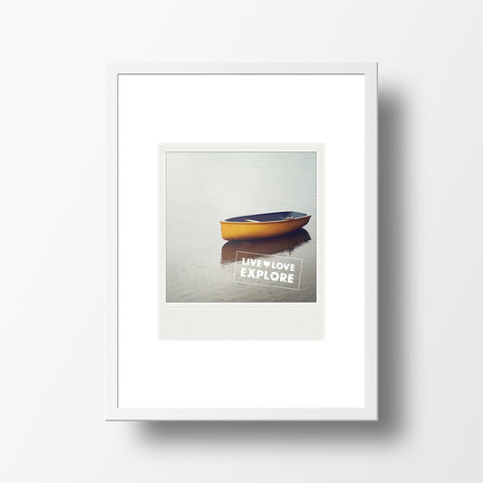 CLEARANCE <br> Metallic Polaroid Magnet <br>Live Love Explore