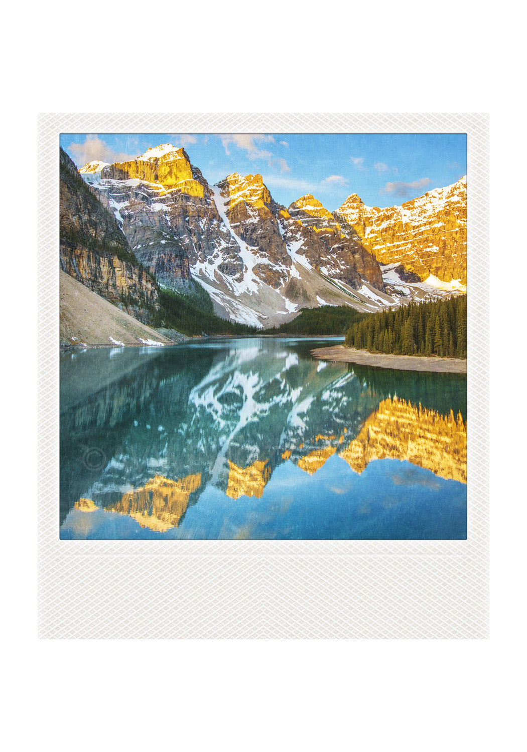 Metallic Polaroid Magnet <br> Moraine Lake // Canadian Rockies