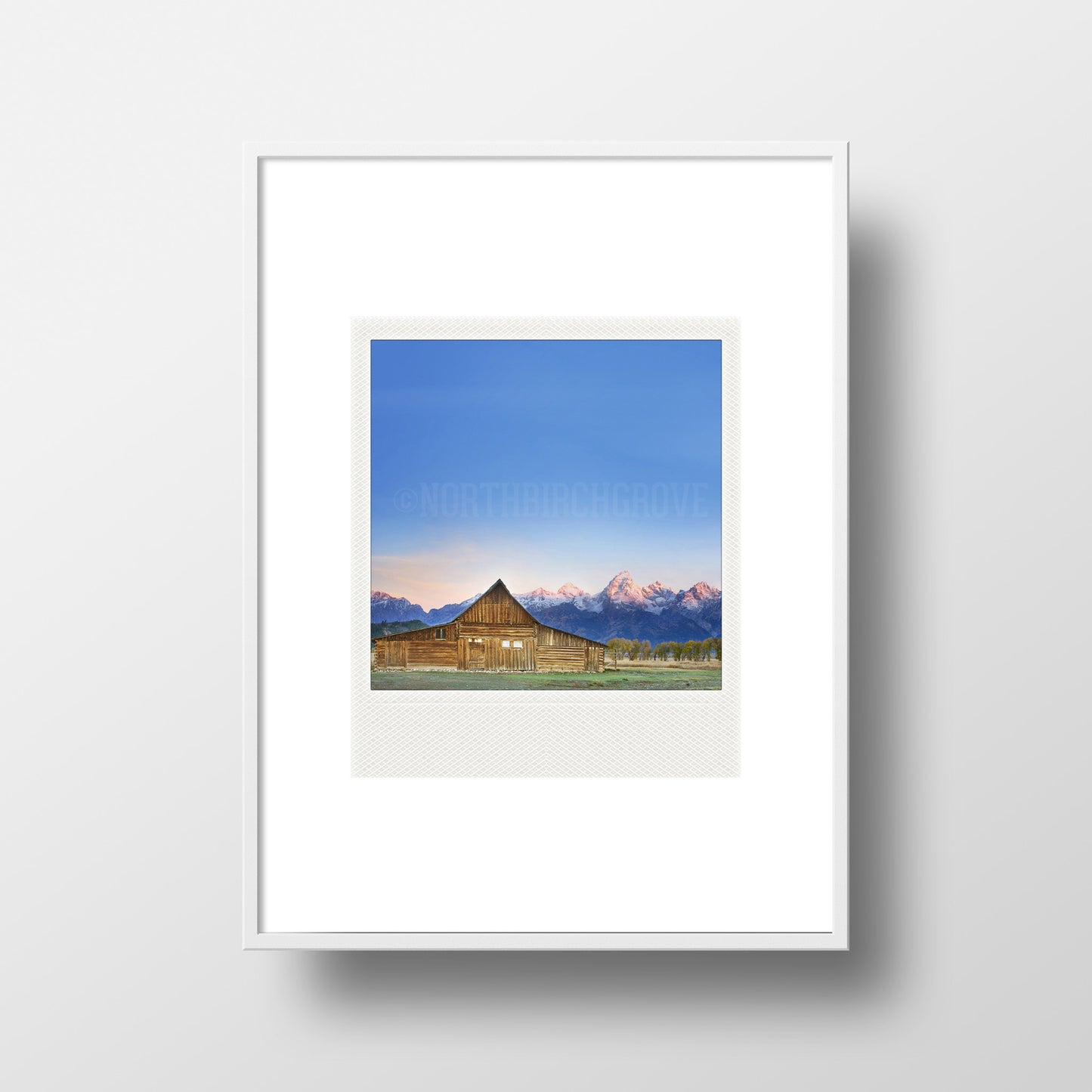 Interrumpido<br> Imán Polaroid metálico<br> Parque Nacional Gran Tetón