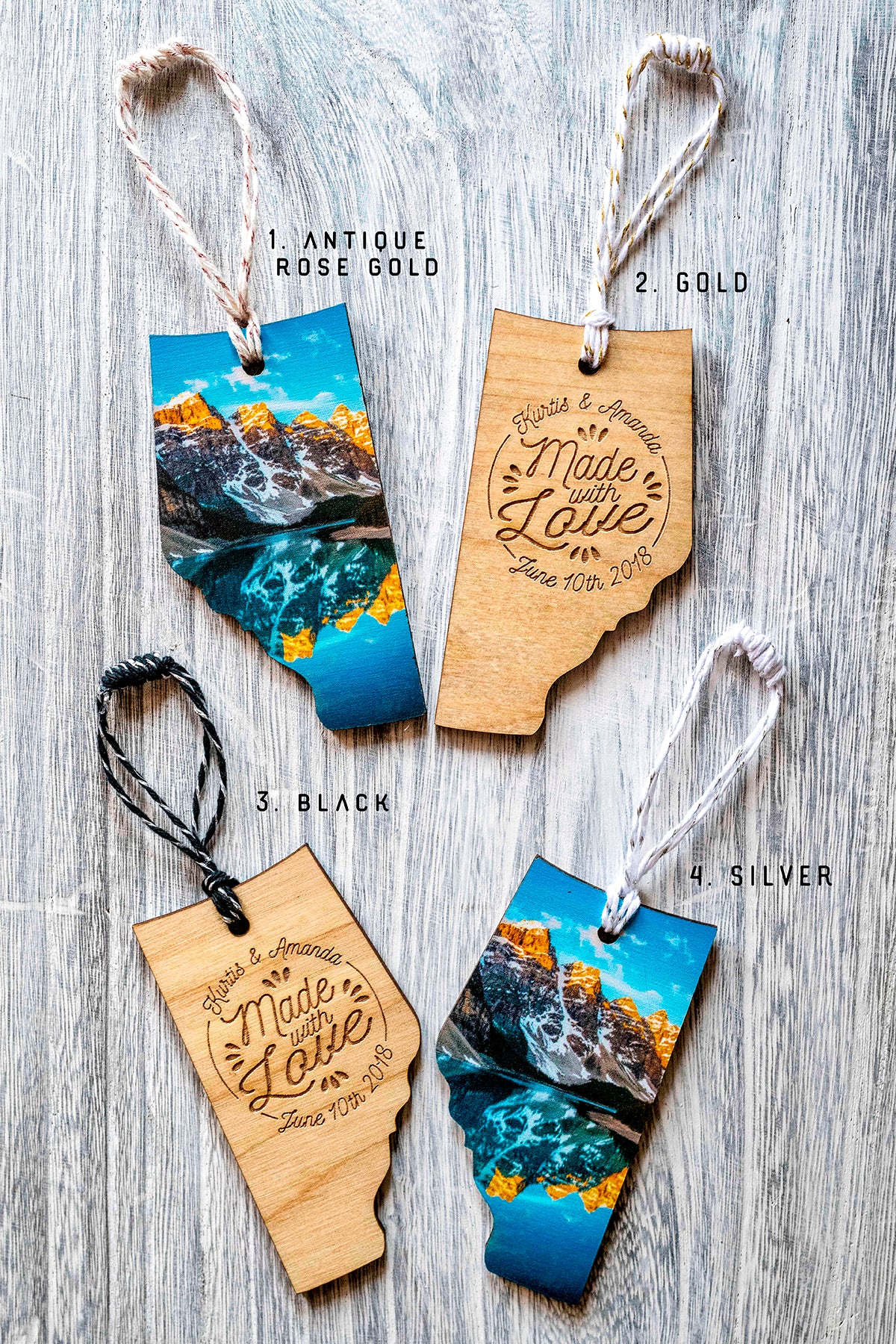 Made to Order Wooden Alberta Holiday Ornaments <br>Deposit Only