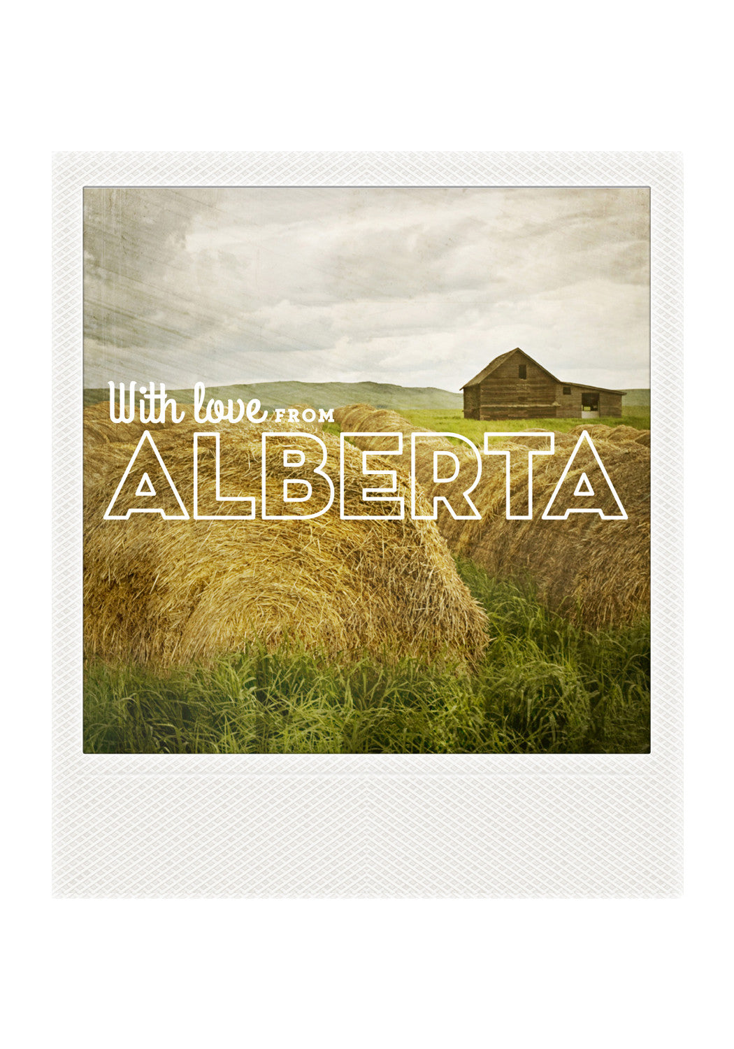 Metallic Polaroid Magnet <br> With Love from Alberta