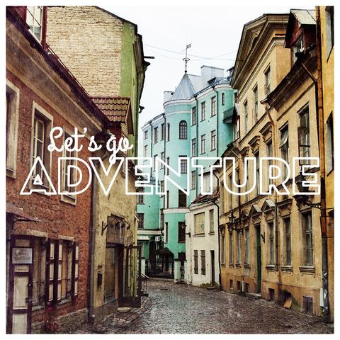 4x4" Matte Postcard / Print <br>Let's Go Adventure!