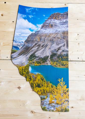 Large Wood Print <br> Alberta Province <br> Photo on Plywood Panel<br> Lake Louise Banff NP