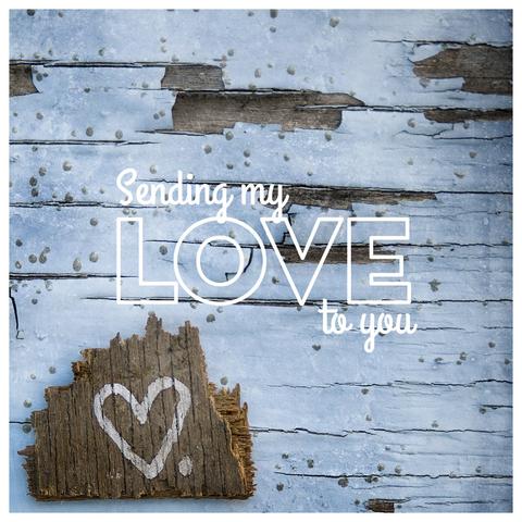4x4" Matte Postcard / Print <br>Sending My Love to You!