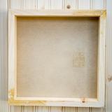 CLEARANCE <BR> 12x12" Glossy Wood Block <br>Lone Boat in Bay