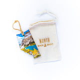 Circle Wooden Holiday Ornament <br> Seasons Greetings <br>Moraine Lake