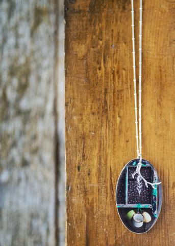 Wooden Photo Pendant <br>Vintage Camping Cups <br> Antler or Bison Silver Charm <br>
