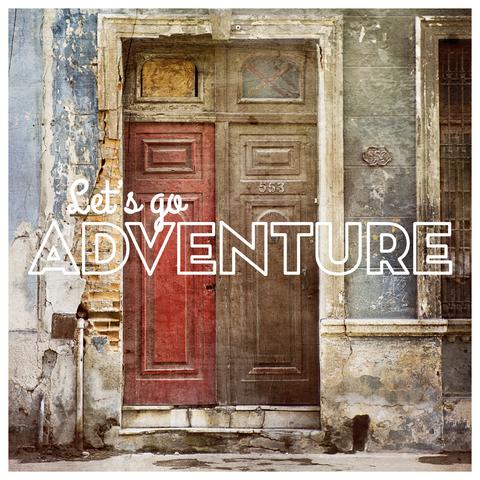 4x4" Matte Postcard / Print <br>Let's Go Adventure!