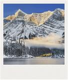 Metallic Polaroid Magnet <br> Alberta Mountain Landscapes