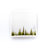Fir Trees & Fog <br>Birch Wood Photo Coaster <br> 4x4" Matte Finish