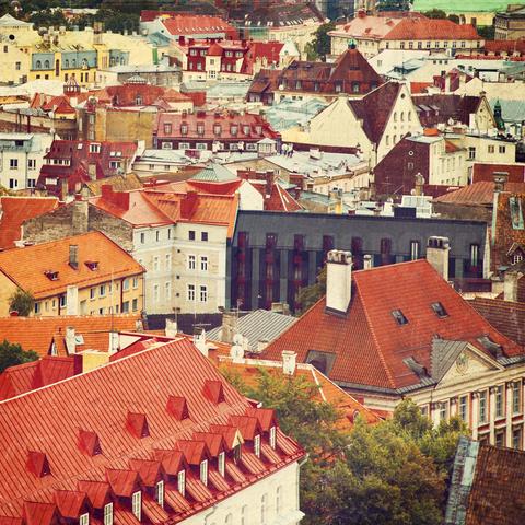 10x10 Discontinued Size<br>Rooftops in Tallinn Estonia<br> Archival Fine Art Chromogenic Print
