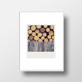 CLEARANCE Polaroid Magnet <br>Collected Woodpile + Hearts <br> Metallic Finish