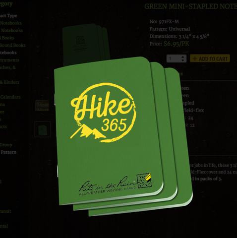 Hike365 Rite in the Rain All Weather Notebook <br>Green + Yellow <br>COMING SOON <br> Ships FREE
